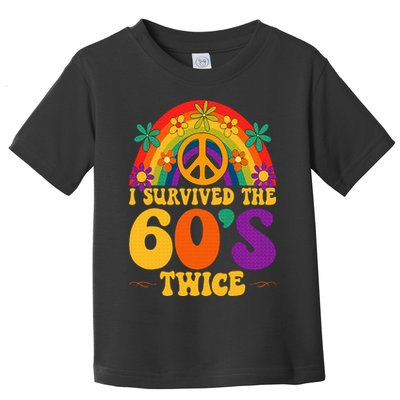 I Survived The 60s Twice Sixties 70th 70s Year Old Birthday Toddler T-Shirt