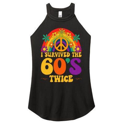 I Survived The 60s Twice Sixties 70th 70s Year Old Birthday Women's Perfect Tri Rocker Tank