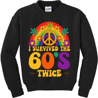 I Survived The 60s Twice Sixties 70th 70s Year Old Birthday Kids Sweatshirt
