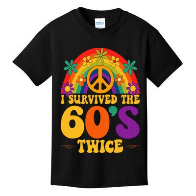 I Survived The 60s Twice Sixties 70th 70s Year Old Birthday Kids T-Shirt
