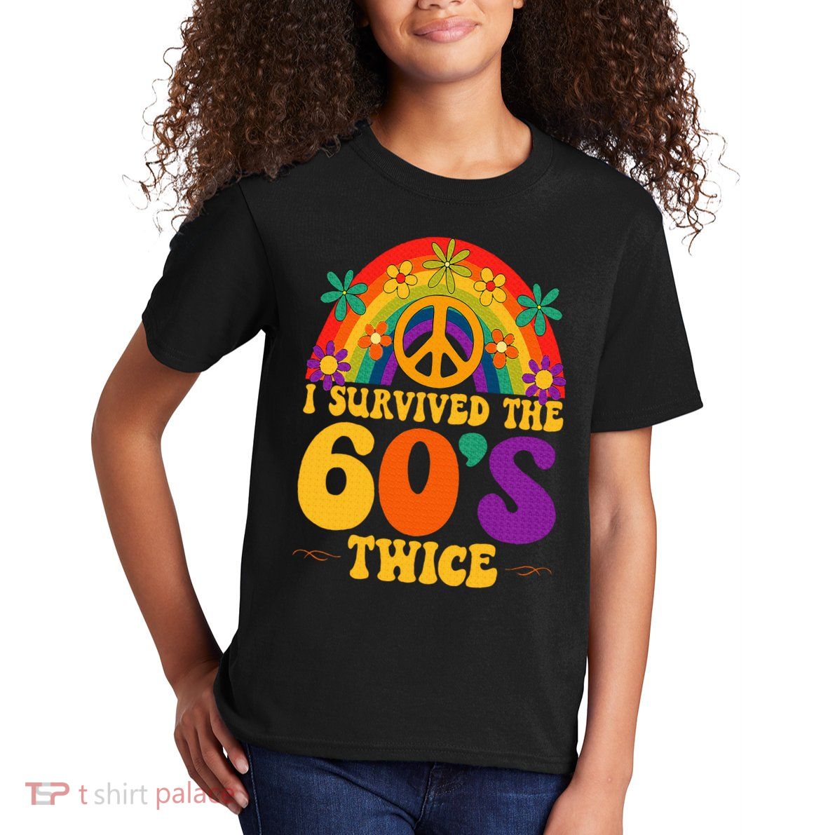 I Survived The 60s Twice Sixties 70th 70s Year Old Birthday Kids T-Shirt