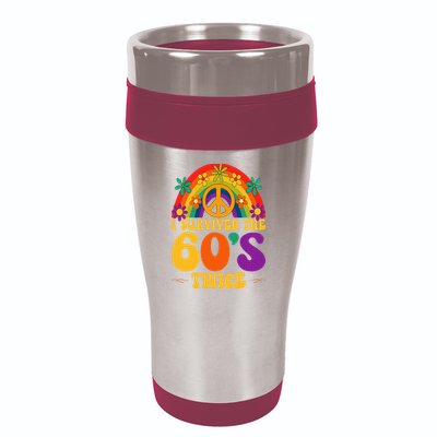 I Survived The 60s Twice Sixties 70th 70s Year Old Birthday 16oz Travel Tumbler