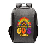 I Survived The 60s Twice Sixties 70th 70s Year Old Birthday Vector Backpack