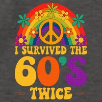 I Survived The 60s Twice Sixties 70th 70s Year Old Birthday Vector Backpack