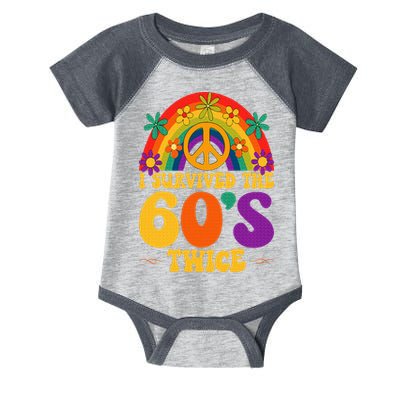 I Survived The 60s Twice Sixties 70th 70s Year Old Birthday Infant Baby Jersey Bodysuit