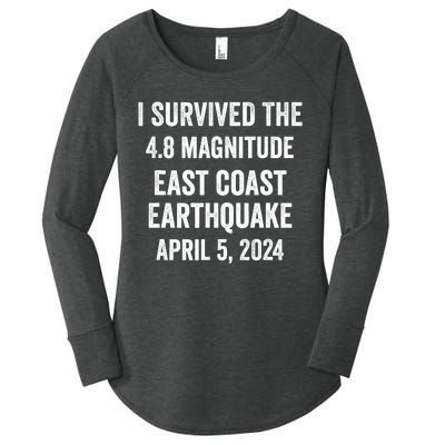 I Survived The April 5 East Coast Earthquake 2024 Women's Perfect Tri Tunic Long Sleeve Shirt