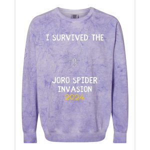 I Survived The Joro Spider Invasion Colorblast Crewneck Sweatshirt