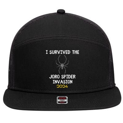 I Survived The Joro Spider Invasion 7 Panel Mesh Trucker Snapback Hat