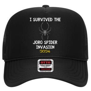 I Survived The Joro Spider Invasion High Crown Mesh Back Trucker Hat