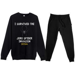 I Survived The Joro Spider Invasion Premium Crewneck Sweatsuit Set