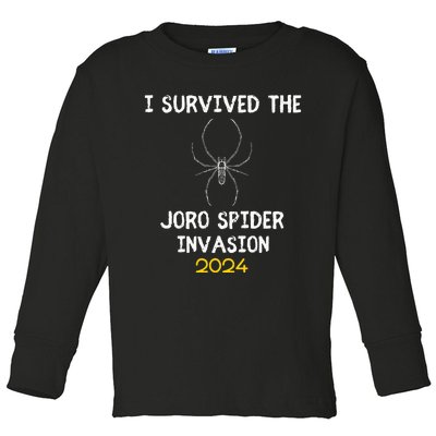 I Survived The Joro Spider Invasion Toddler Long Sleeve Shirt