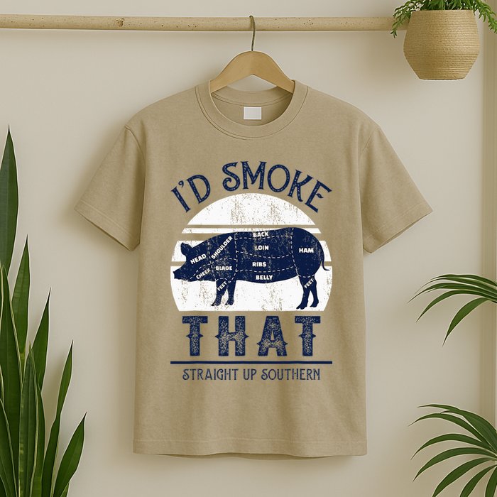 I'd Smoke That Straight Up Southern Pig Vintage T-Shirt