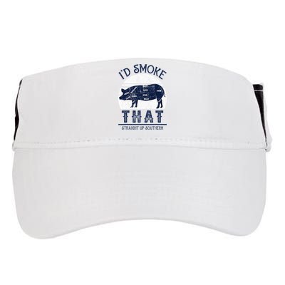 I'd Smoke That Straight Up Southern Pig Vintage Adult Drive Performance Visor