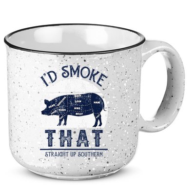 I'd Smoke That Straight Up Southern Pig Vintage 15oz Campfire Ceramic Mug