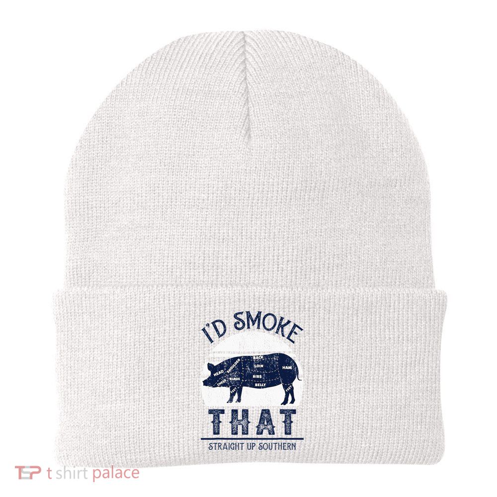 I'd Smoke That Straight Up Southern Pig Vintage Beanie
