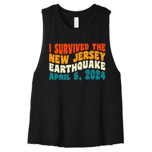 I Survived The New Jersey 4.8 Magnitude Earthquake Women's Racerback Cropped Tank