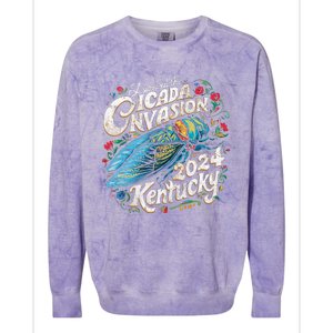 I Survived The Cicada Invasion Brood Xix Xiii Kentucky 2024 Colorblast Crewneck Sweatshirt