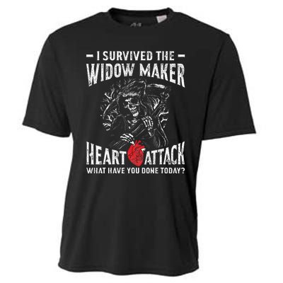 I Survived The Widow Maker Heart Attack Heart Disease Cooling Performance Crew T-Shirt