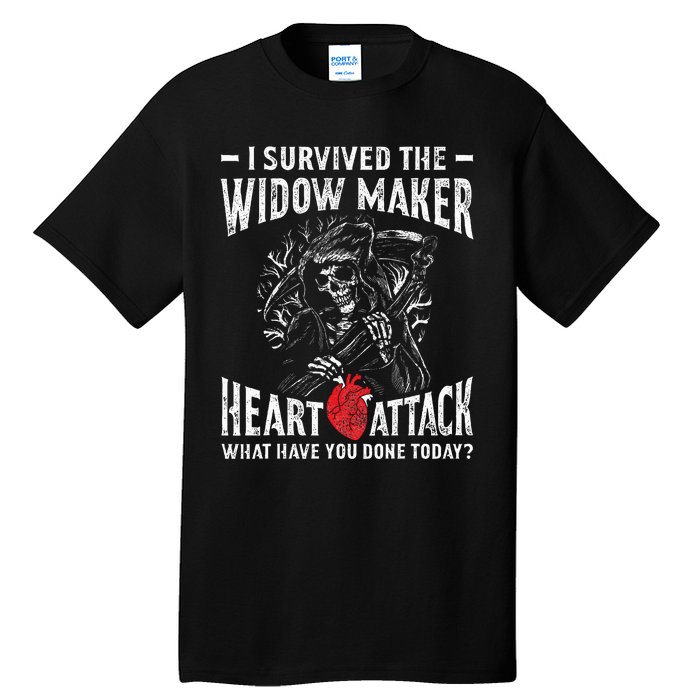 I Survived The Widow Maker Heart Attack Heart Disease Tall T-Shirt