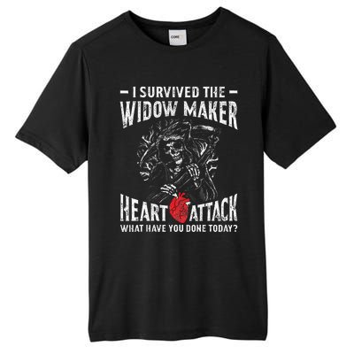 I Survived The Widow Maker Heart Attack Heart Disease Tall Fusion ChromaSoft Performance T-Shirt