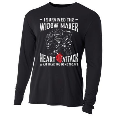 I Survived The Widow Maker Heart Attack Heart Disease Cooling Performance Long Sleeve Crew