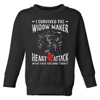 I Survived The Widow Maker Heart Attack Heart Disease Toddler Sweatshirt