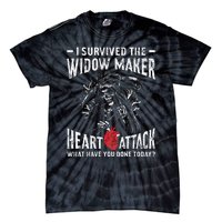 I Survived The Widow Maker Heart Attack Heart Disease Tie-Dye T-Shirt