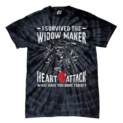 I Survived The Widow Maker Heart Attack Heart Disease Tie-Dye T-Shirt