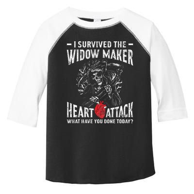 I Survived The Widow Maker Heart Attack Heart Disease Toddler Fine Jersey T-Shirt