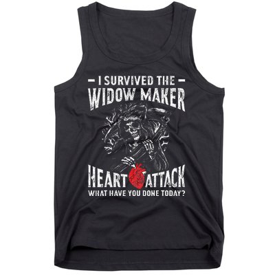 I Survived The Widow Maker Heart Attack Heart Disease Tank Top