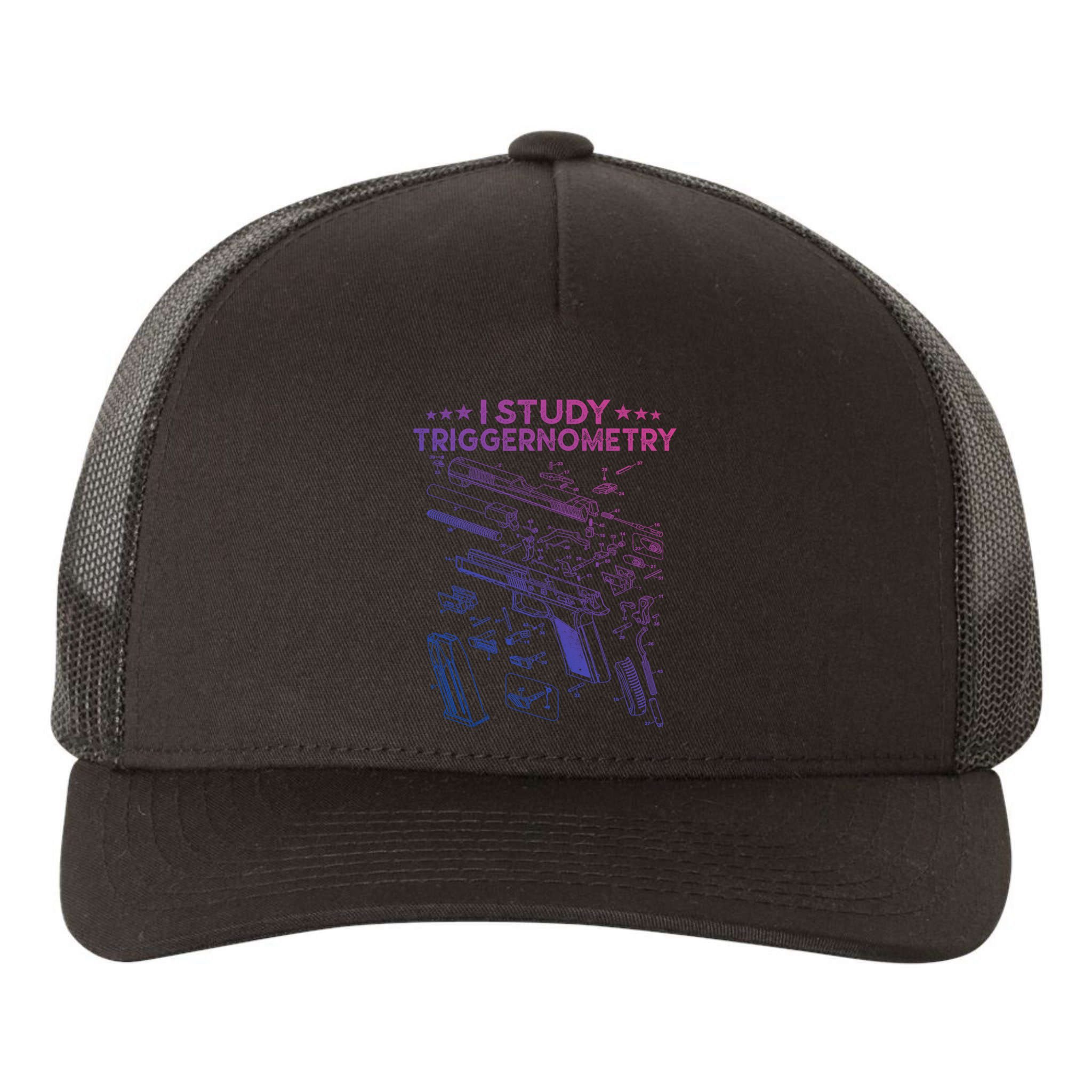 I Study Triggernometry Gun Funny Gift Veteran Christmas Gift Yupoong Adult 5-Panel Trucker Hat