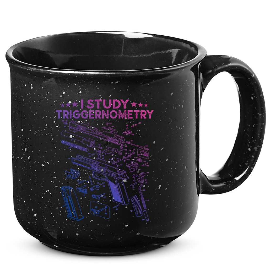 I Study Triggernometry Gun Funny Gift Veteran Christmas Gift 15oz Campfire Ceramic Mug
