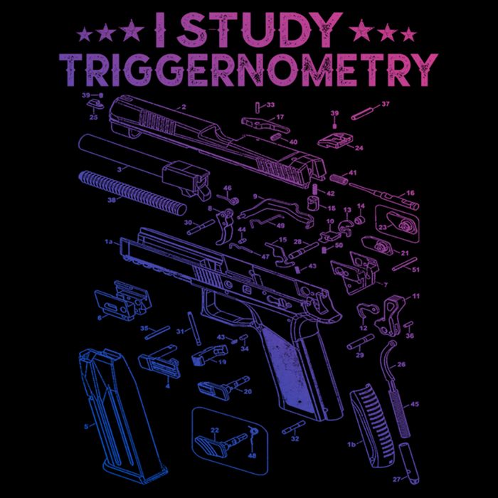 I Study Triggernometry Gun Funny Gift Veteran Christmas Gift Flat Bill Trucker Hat