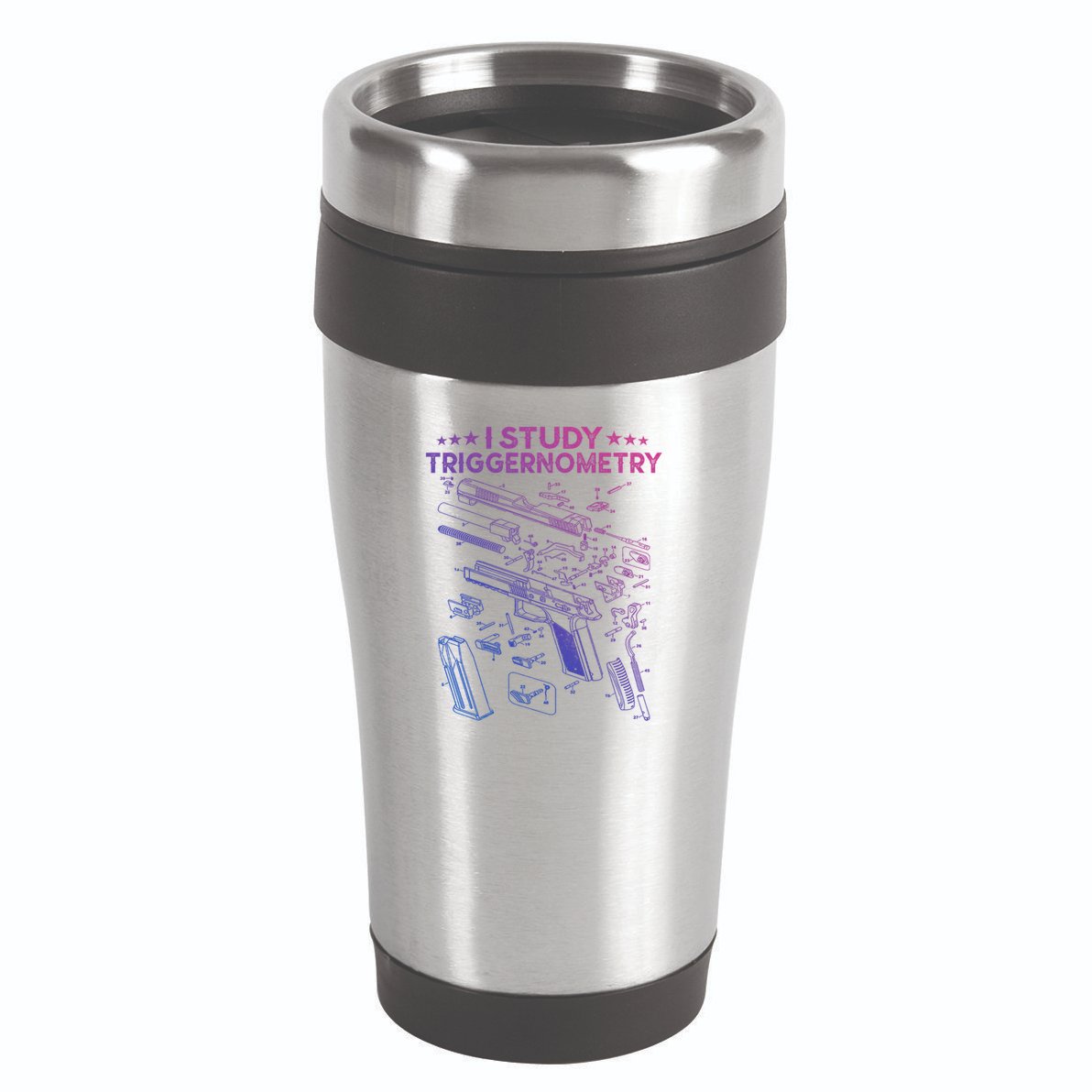 I Study Triggernometry Gun Funny Gift Veteran Christmas Gift 16oz Travel Tumbler