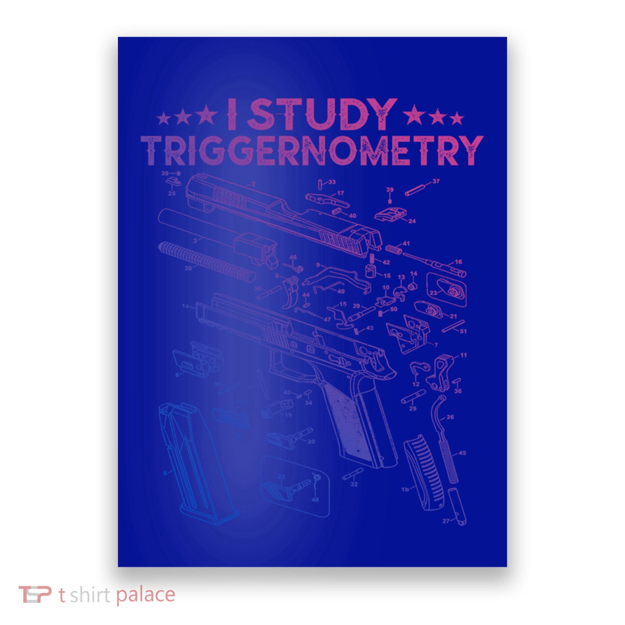 I Study Triggernometry Gun Funny Gift Veteran Christmas Gift Poster