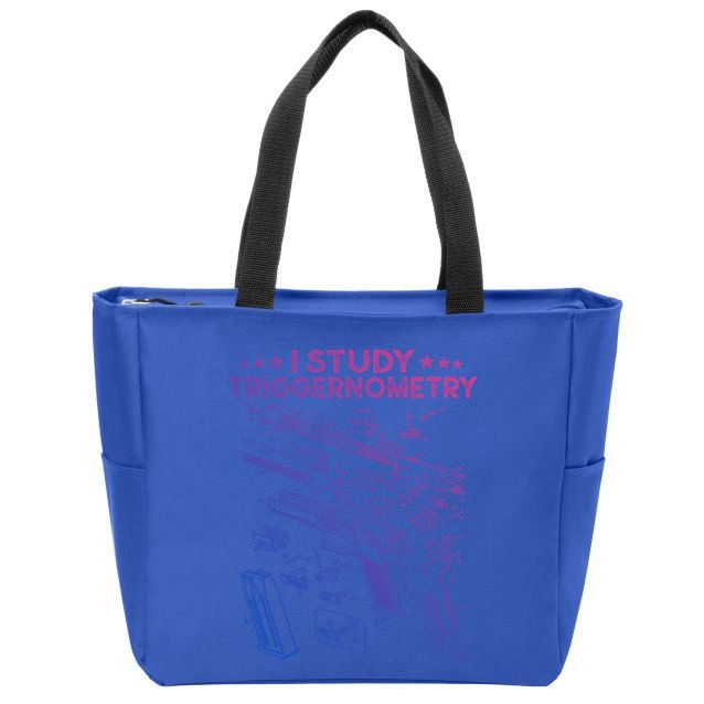 I Study Triggernometry Gun Funny Gift Veteran Christmas Gift Zip Tote Bag