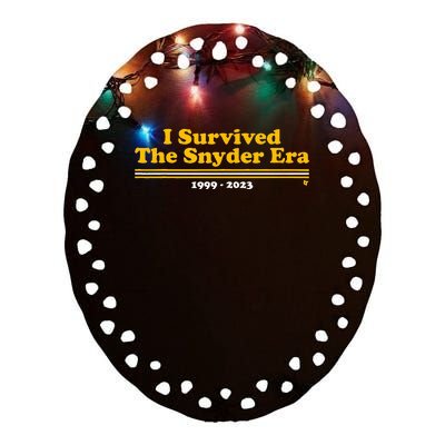 I Survived The Snyder Era Ceramic Oval Ornament