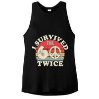 I Survived The Sixties 60s Twice Ladies PosiCharge Tri-Blend Wicking Tank