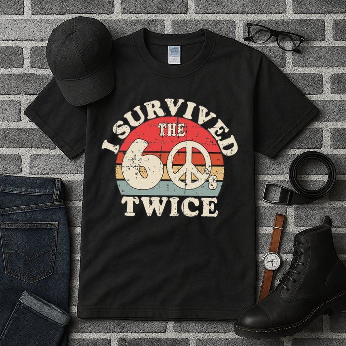 I Survived The Sixties 60s Twice Tall T-Shirt