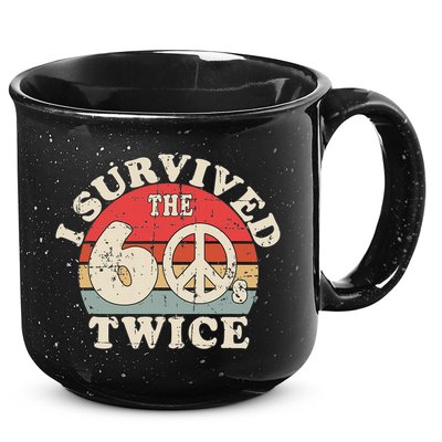 I Survived The Sixties 60s Twice 15oz Campfire Ceramic Mug