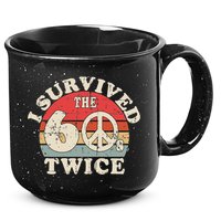 I Survived The Sixties 60s Twice 15oz Campfire Ceramic Mug