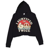 I Survived The Sixties 60s Twice Crop Fleece Hoodie