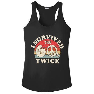 I Survived The Sixties 60s Twice Ladies PosiCharge Competitor Racerback Tank