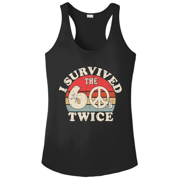 I Survived The Sixties 60s Twice Ladies PosiCharge Competitor Racerback Tank