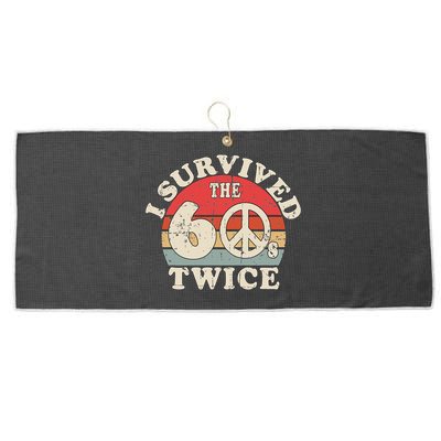 I Survived The Sixties 60s Twice Large Microfiber Waffle Golf Towel