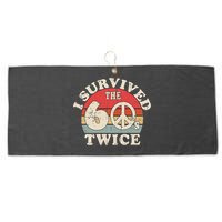 I Survived The Sixties 60s Twice Large Microfiber Waffle Golf Towel