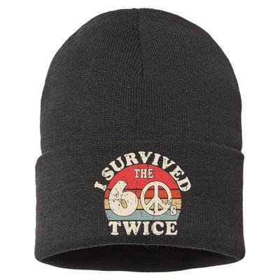 I Survived The Sixties 60s Twice Sustainable Knit Beanie