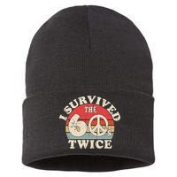 I Survived The Sixties 60s Twice Sustainable Knit Beanie