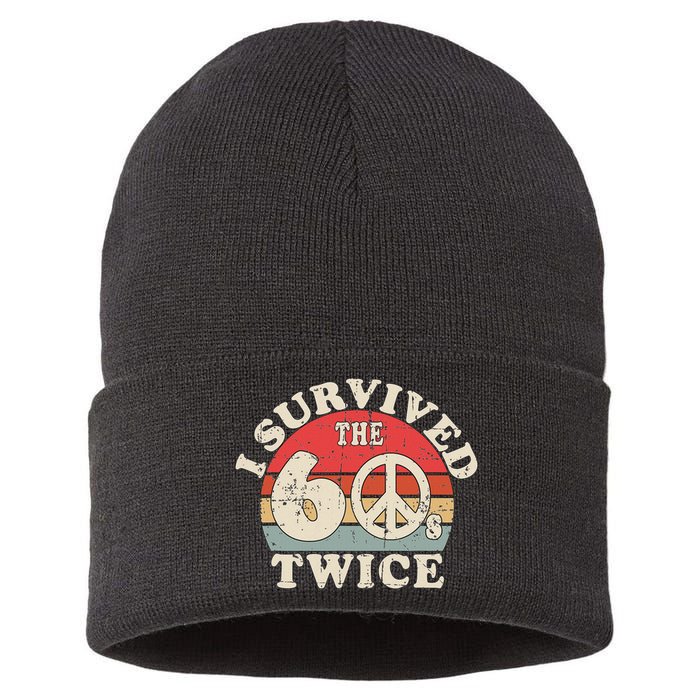 I Survived The Sixties 60s Twice Sustainable Knit Beanie