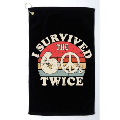 I Survived The Sixties 60s Twice Golf Towel